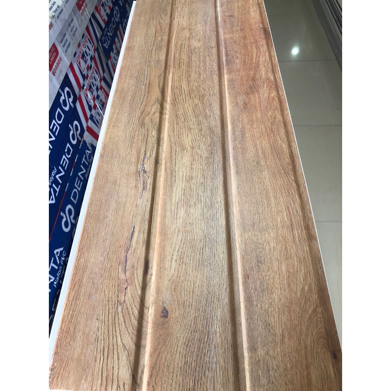 Jual Plafon Pvc Motif Serat Kayu Coklat Muda Alfafon Nf Shopee