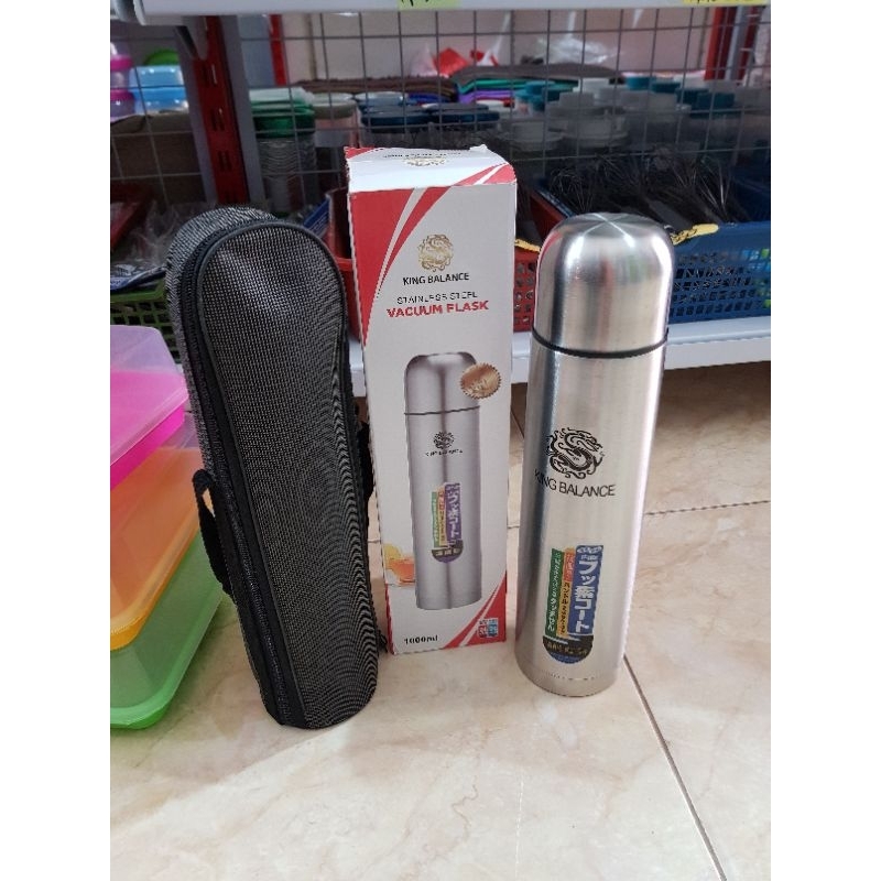 Jual Termos vaccum flask Stainless indoglass 1000 ml/Termos air panas