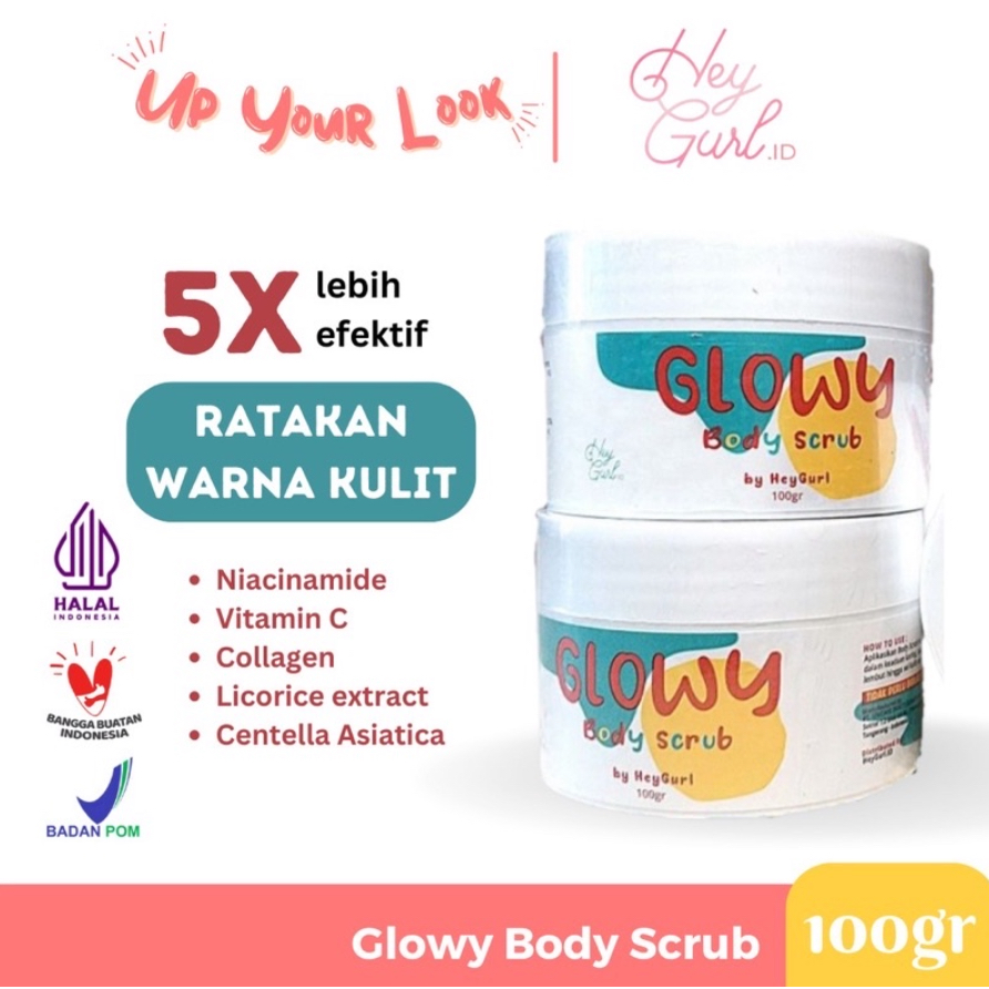 Jual HEYGURL GLOWY BODY SCRUB dan Serum Lulur Badan Hey Gurl 100gr