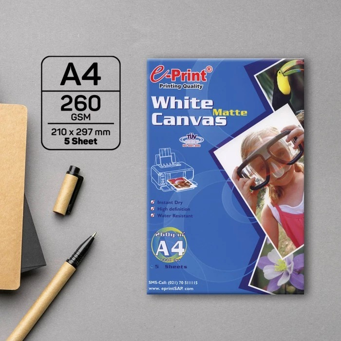 Jual Kertas E-Print White Canvas Matte A4 | Shopee Indonesia