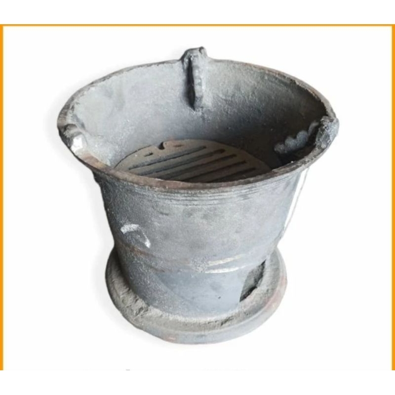 Jual ANGLO TUNGKU KOMPOR ARANG BESI BAJA COR TEBAL 26cm 28cm 30cm ...