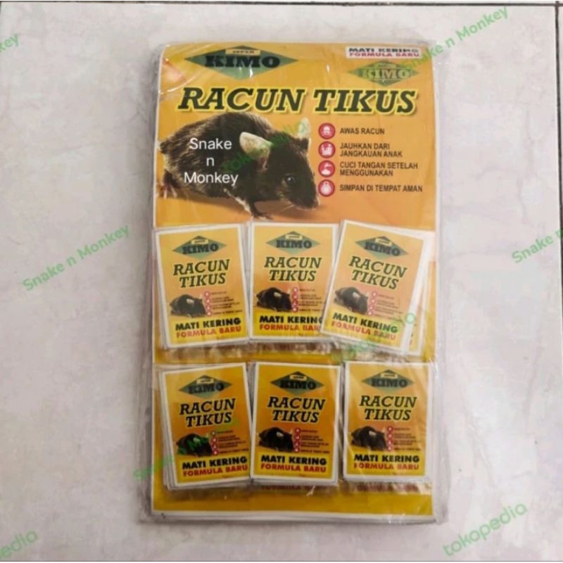 Jual Racun Tikus SUPER KIMO - Racun Tikus Bubuk Mati Kering (Persachet ...