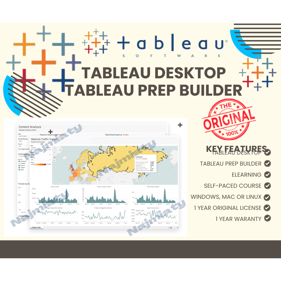 Jual Tableau Desktop, Tableau Prep Builder and eLearning Original ...