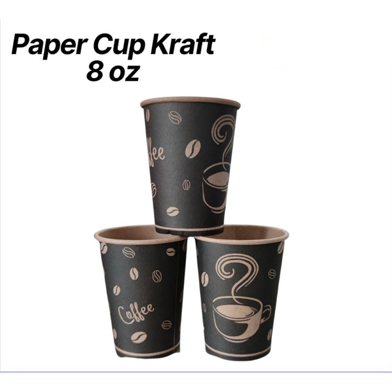 Jual Hcs Paper Cup 8oz Gelas Kertas Motif Kopi Cup Coffe Isi 50 Pcs Shopee Indonesia 0005