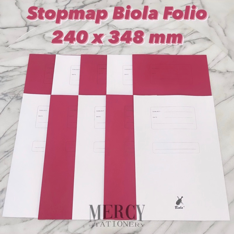 Jual Stopmap BIOLA Putih Merah Map Coklat Hijau Biru Grosir | Shopee ...