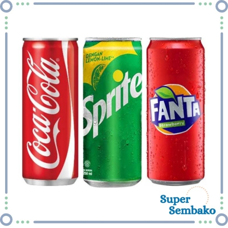 Jual Minuman Soda Fanta Coca Cola Sprite Kaleng 250ml Shopee Indonesia 1036