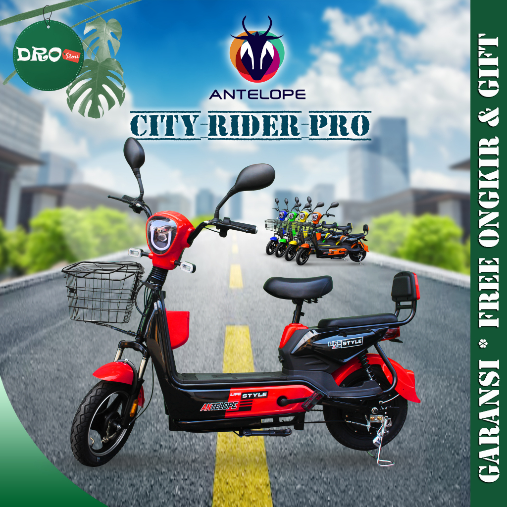 Jual Sepeda Listrik Antelope Type City Rider Pro | DRO.STORES | Shopee ...