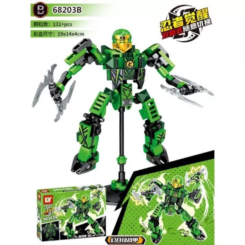Jual Mainan Ninjago Robot ninja go LY68233 lengkap dengan senjata keren ...