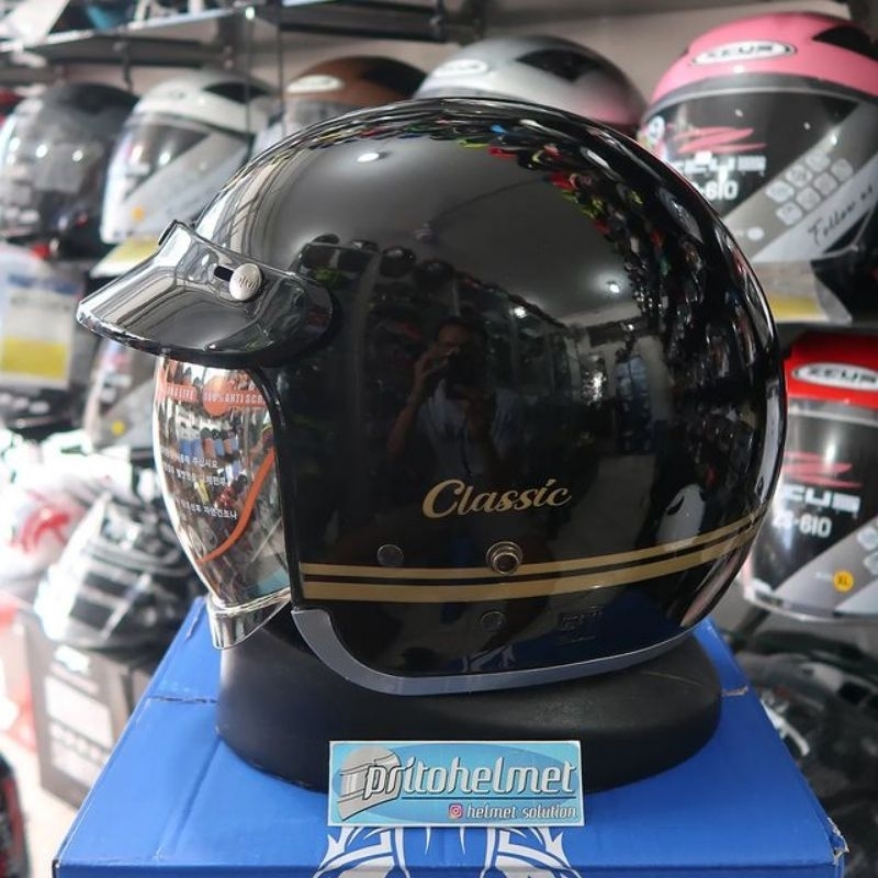Jual Helm Retro Injak Line 06 All Varian | Shopee Indonesia