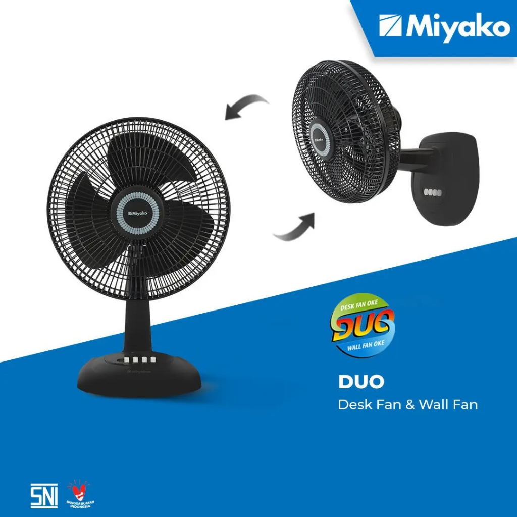 Kipas angin Miyako KAD1228HPL Desk Fan 12 inch 2in1 45 Watt