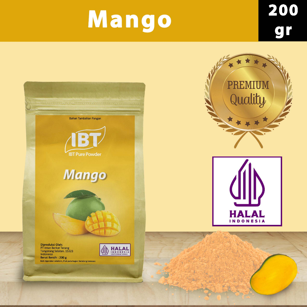 Jual Pure Mango Powder Essence Murni Bubuk Mangga Import Makanan Kue ...