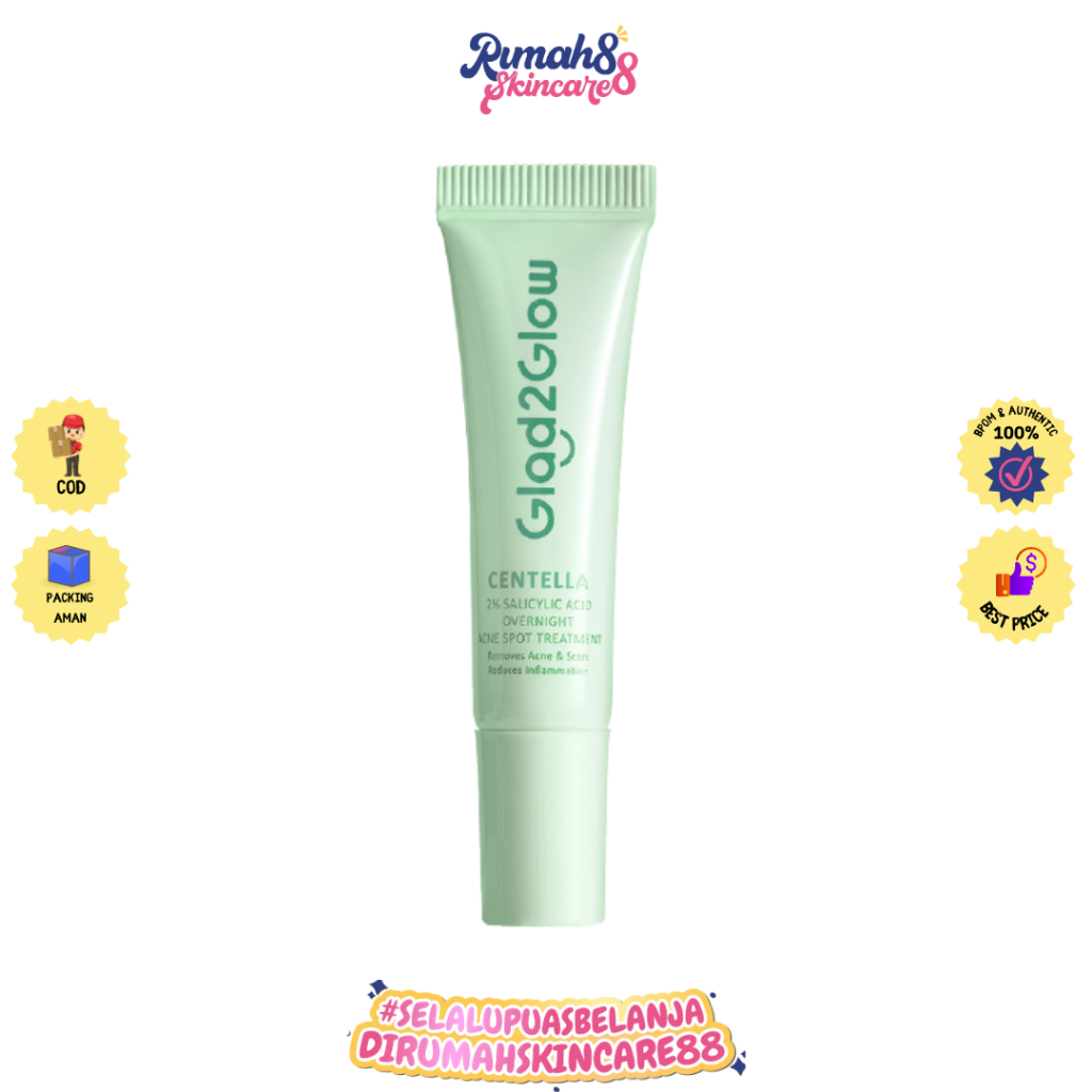 Jual RSC 88 - GLAD2GLOW 2% Salicylic Acid Overnight Acne Spot Cream ...
