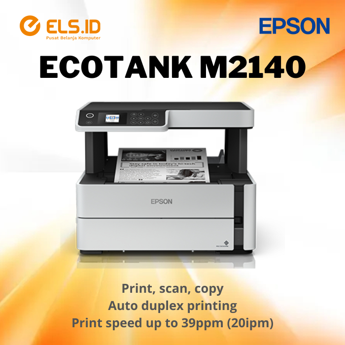 Jual Epson Ecotank Monochrome M2140 All In One Ink Tank Printer Shopee Indonesia 