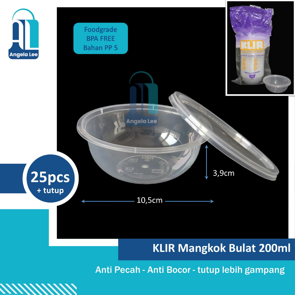 Jual Klir Thinwall Mangkok Plastik Bulat Bowl Mangkuk Puding Jelly