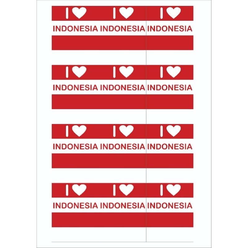 Jual stiker merah putih / stiker bendera / stiker I love Indonesia ...