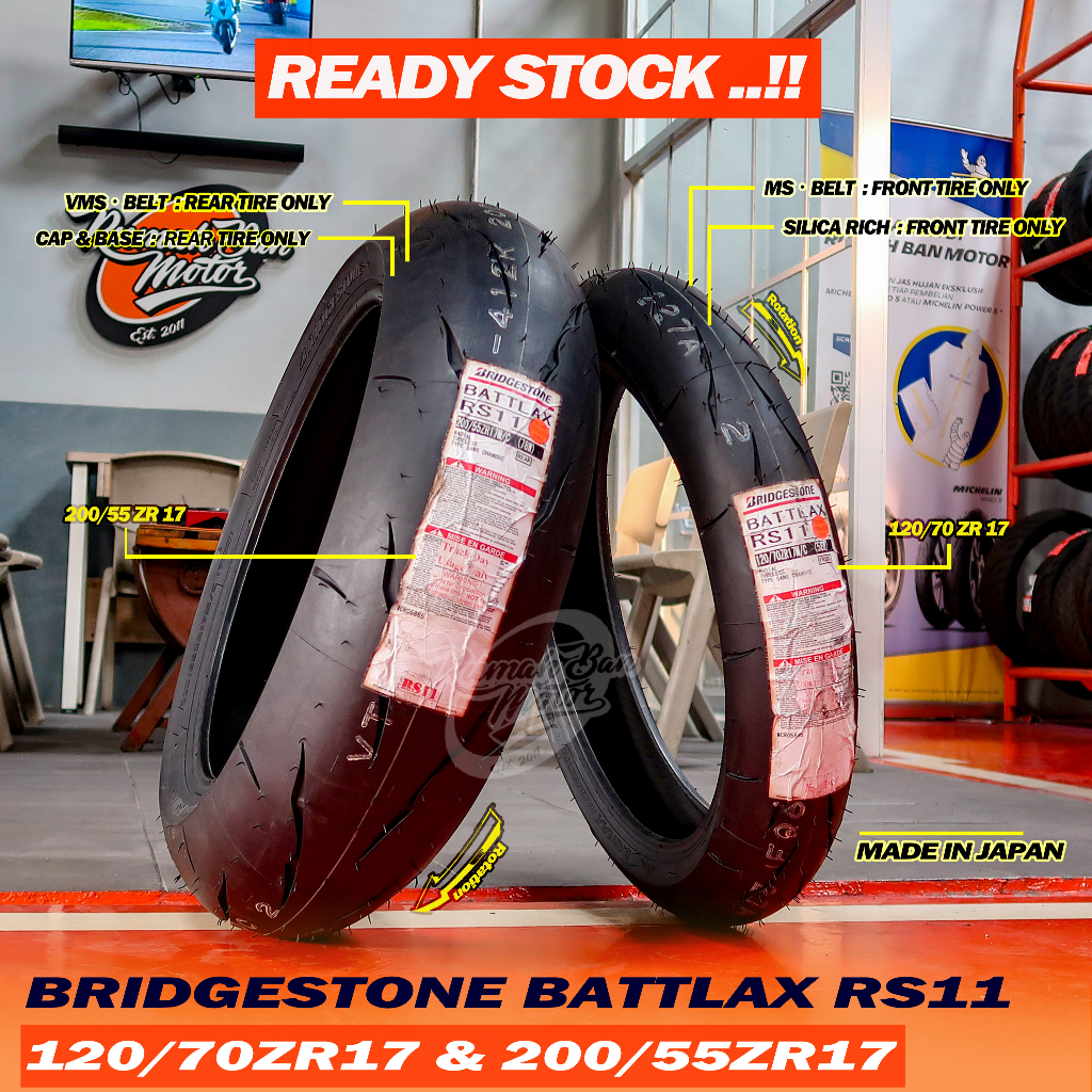 ブリヂストン リアタイヤ RS11 200/55ZR17 Bridgestone Battlax RS11 Racing Street Hypersport Rear Tire