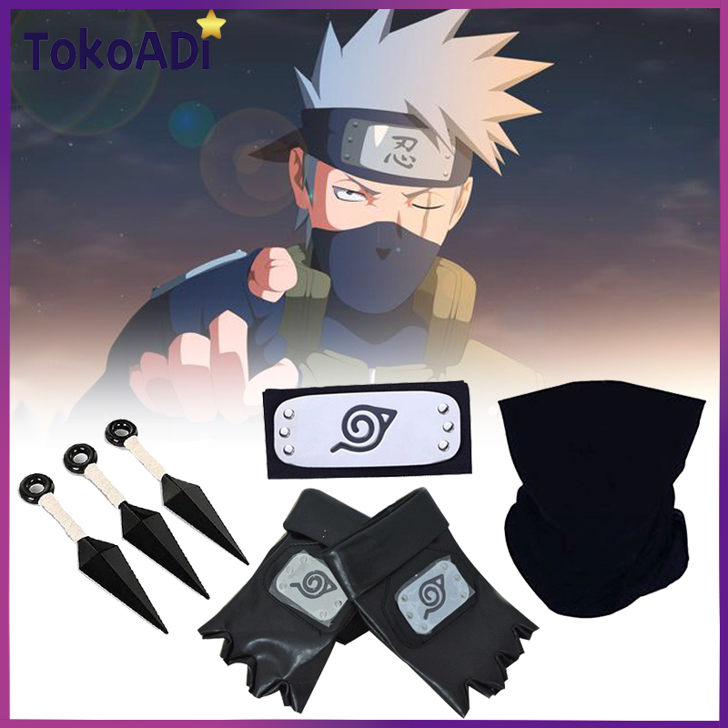 Jual Set 7Pcs Cosplay Kakashi Naruto Headband Kakashi Mask Kakashi