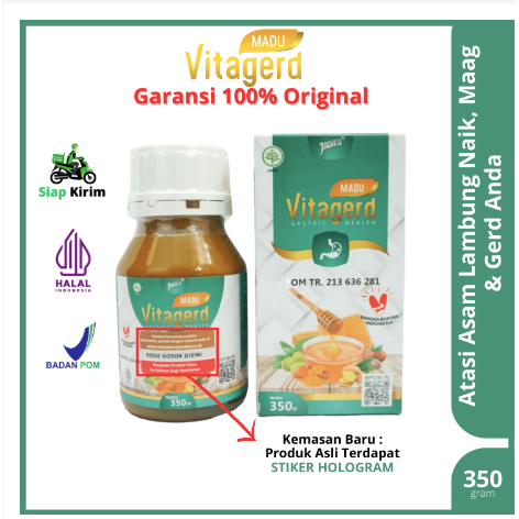 Jual Madu VITAGERD Herbal GERD dan Asam Lambung Original Asli Ori ...