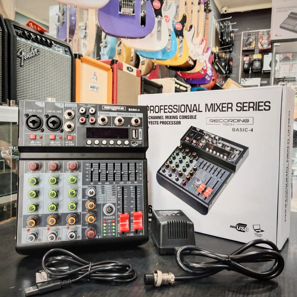 Jual Recording Tech Basic 4 mixer USB with Vocal Karaoke effect ...