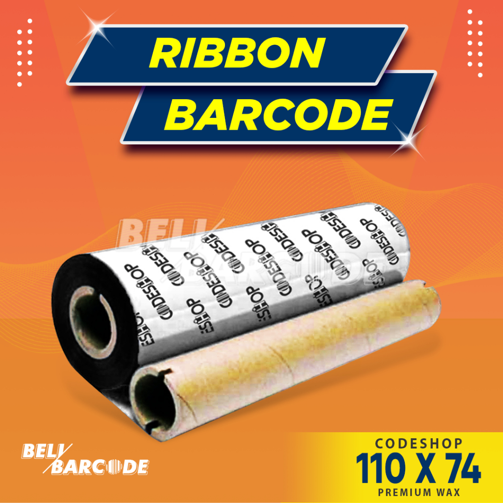 Jual RIBBON PREMIUM WAX SIZE 110X75 - 110X74 BARCODE PRINTER ZEBRA/SATO ...
