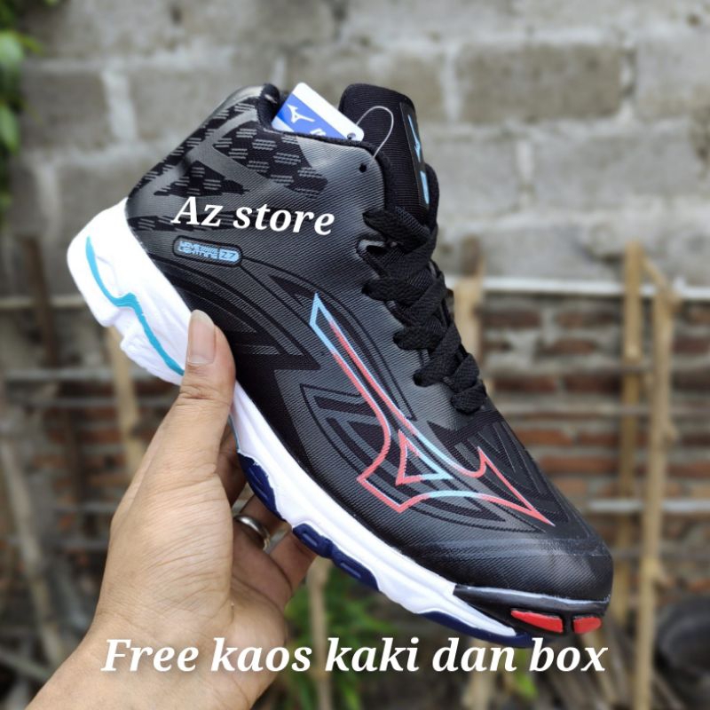 Sepatu Volly Mizuno Wlz7 Mid Sepatu Voli Pria Wanita Sepatu Olahraga Pria Sepatu Voli Ukuran 37 38