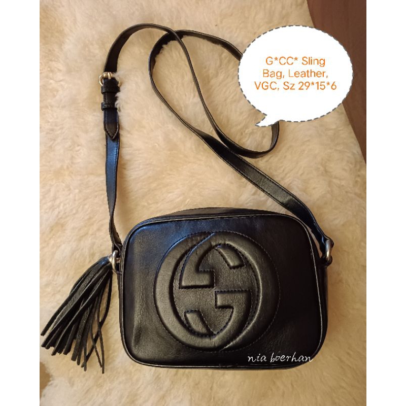Jual Gucci Disco Soho Sling Bag Black Authentic Ori Original Tas