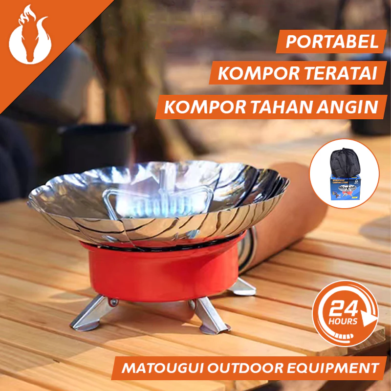 Jual Kompor Camping KP8301 Windproof Portable Gas Stove Mini Alat Masak Gunung