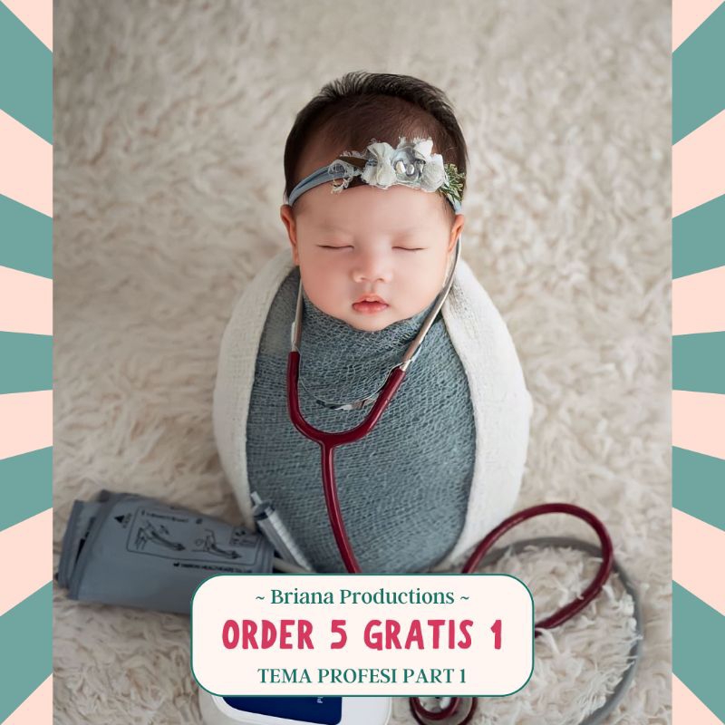 Jasa Edit Foto Anak Bayi Tema Profesi Part 1 Ala Studio tanpa cetak - Briana Production