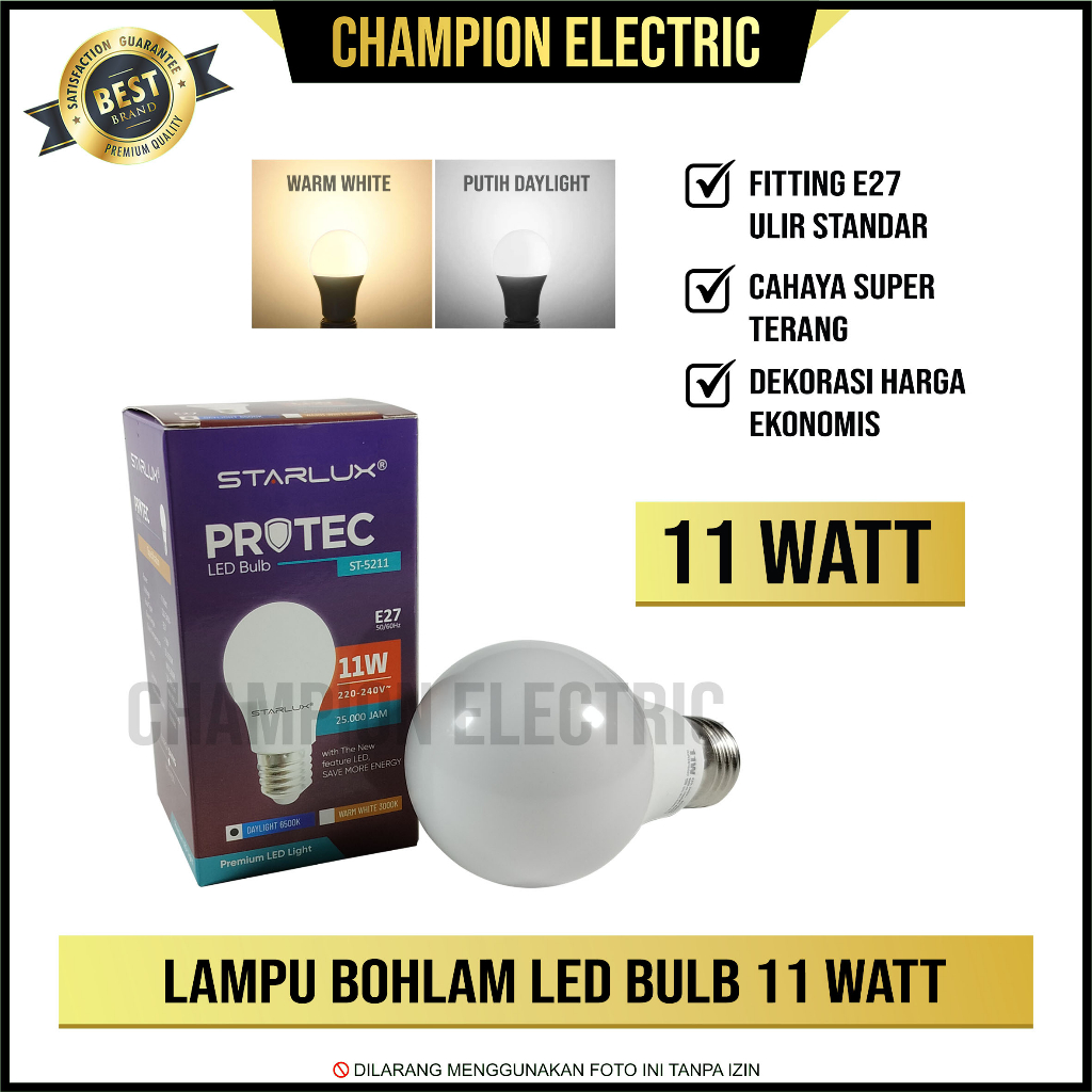 Jual Lampu Bohlam LED 11 Watt Putih Daylight 11W | Shopee Indonesia
