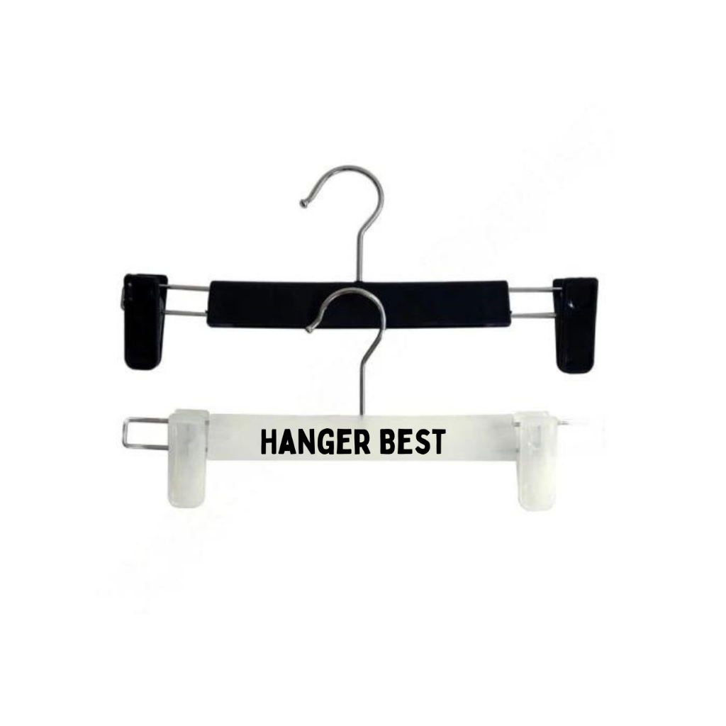 Jual Hanger Dewasa Warna Putih Hitam Gantungan Baju Jepit Plastik