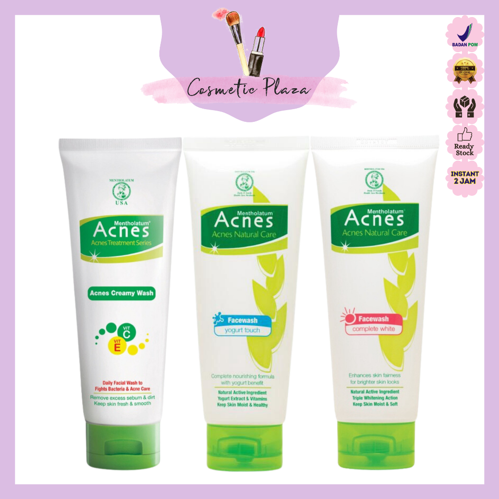 Jual ACNES Natural Care Facial Face Wash Sabun Cuci Muka Jerawat BPOM ...