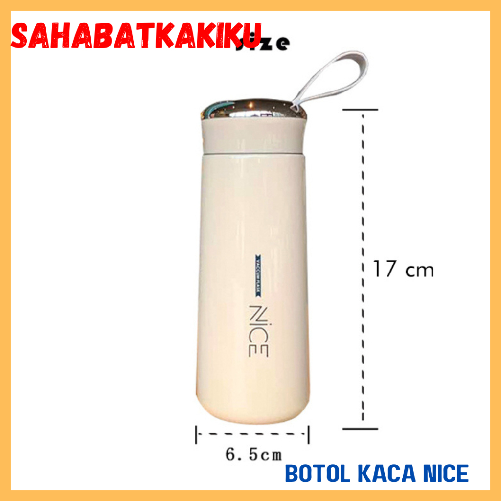 Jual Botol Kaca Nice Day / Botol Minum Nice Day 400ml / Botol Minum ...