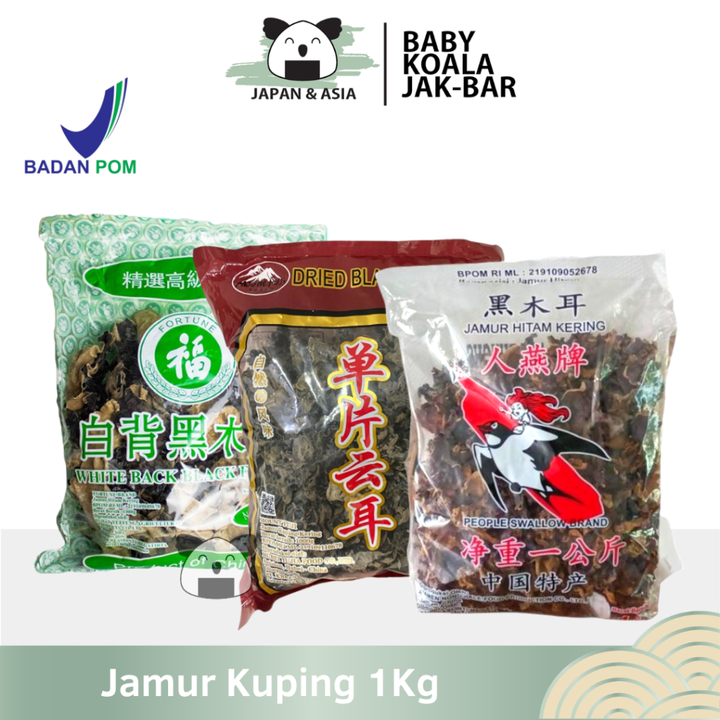 Jual Bokni Jamur Kuping Kering Hitam And Putih 1 Kg Dried Black Fungus