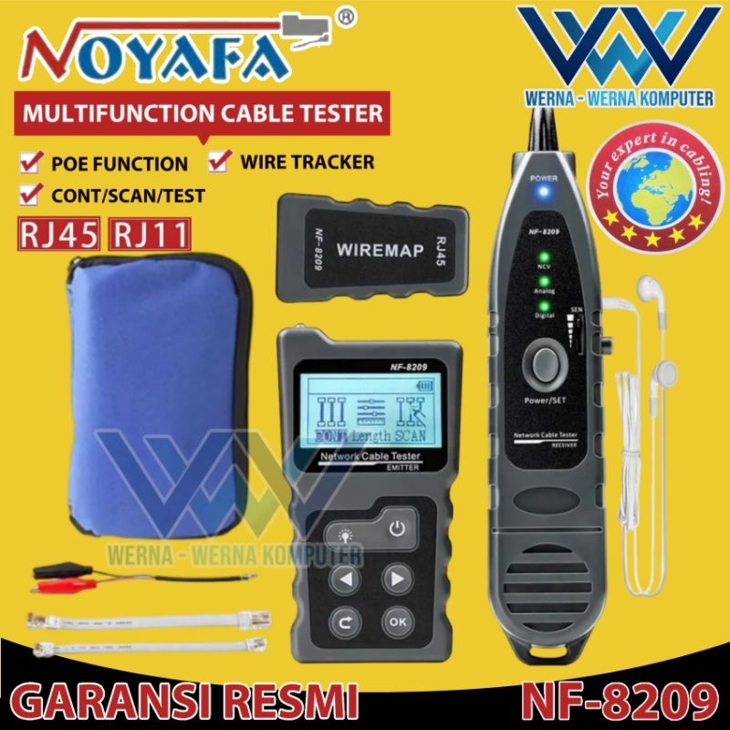 Jual NOYAFA NF8209 Cable Tracker Lan Display Measure Tester Network