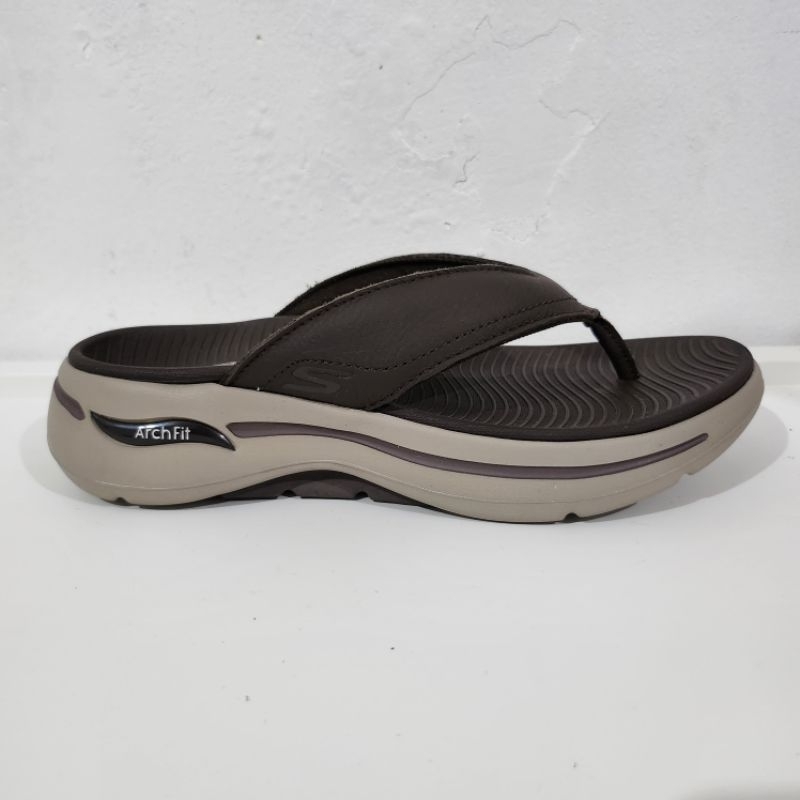 Jual Skechers Go Walk Arch Fit Sandal / Brown 44.5 / Sendal Jepit ...