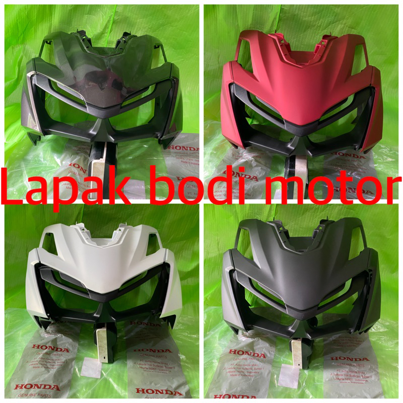 Jual Cover Bodi Body Tameng Lampu Depan Honda All New Vario Cbs Abs Merah Doff Hitam Doff