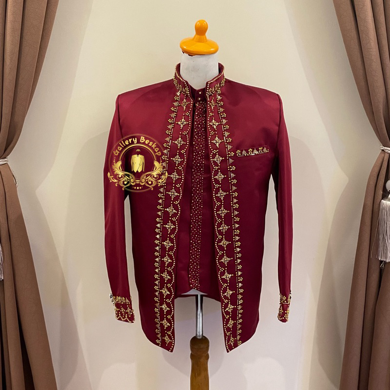Jual Basofi pengantin/ beskap muslim/ baju pengantin adat | Shopee ...