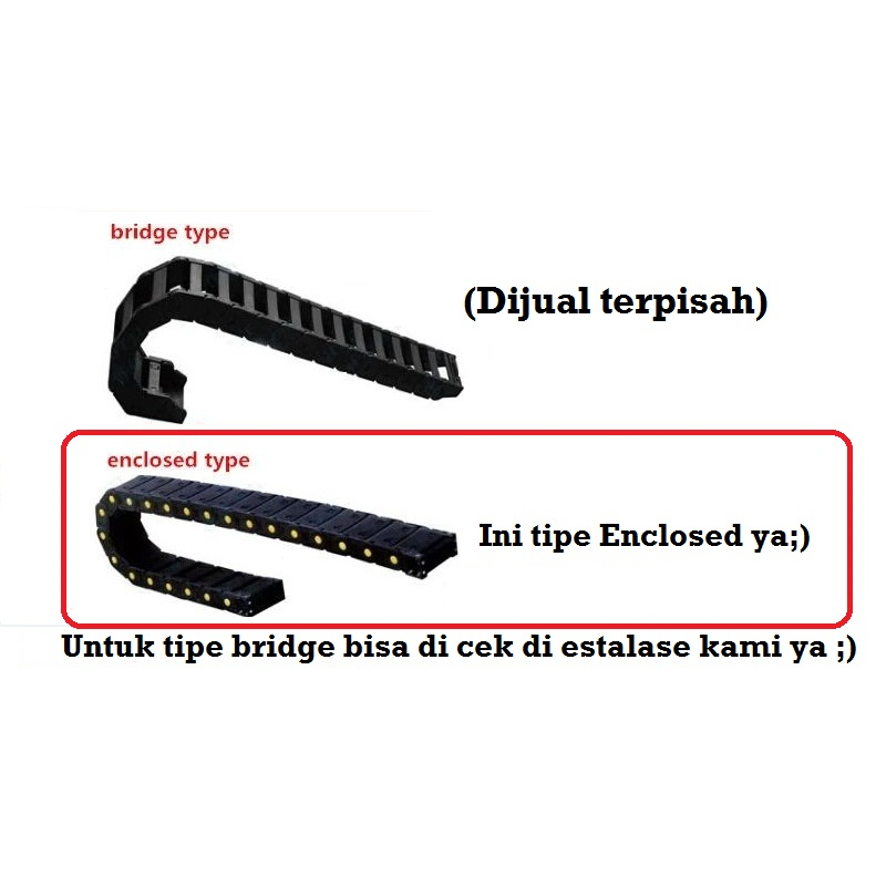 Jual [HAEBOT] Kabel Cable Drag Chain Wire Carrier 35x60 mm Eclosed Open ...