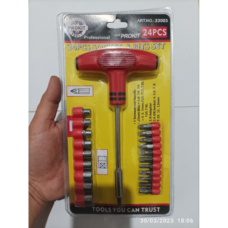 Jual obeng model T set 24pcs multifungsi dan serbaguna | Shopee Indonesia