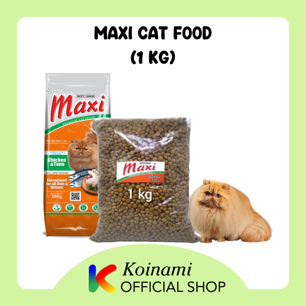 Jual MAXI CAT FOOD 1kg / makanan kucing repack / pakan hewan / dray ...