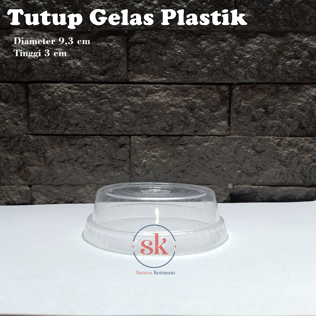 Jual Tutup Gelas Plastik Bening Datar Cembung Shopee Indonesia 3909