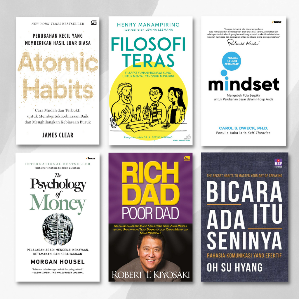 Jual Paket E Book Best Seller Atomic Habit Mindset Rich Dad Poor