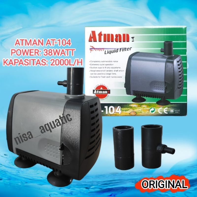 Jual Atman At Pompa Celup Aquarium Kolam Hidroponik Submersible Power Head Shopee Indonesia