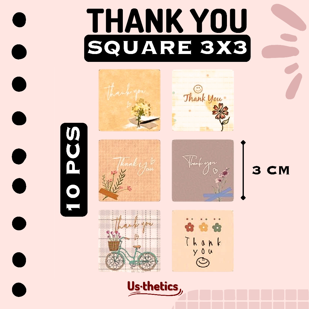 Jual (10 pcs) Sticker stiker label segel packing thank you terima kasih ...