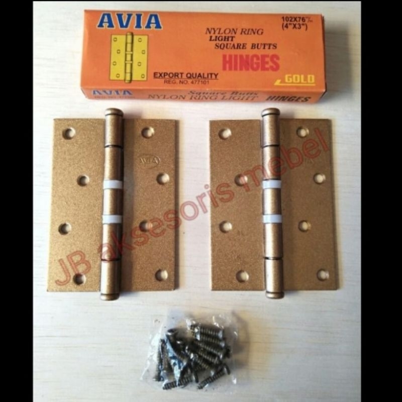 Jual ENGSEL PINTU JENDELA BESI RING NYLON NILON 4