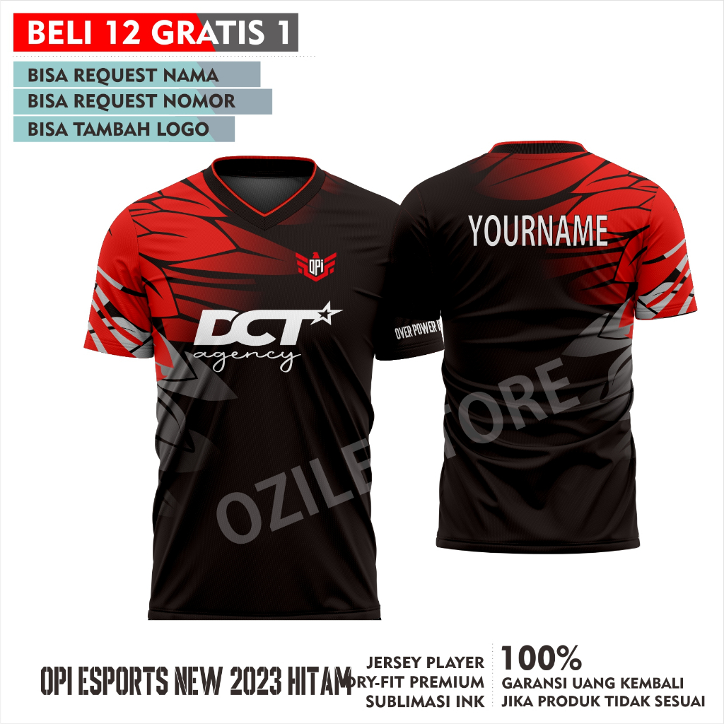 Jual JERSEY OPI ESPORT NEW 2022 BISA REQUEST NAMA SENDIRI Shopee