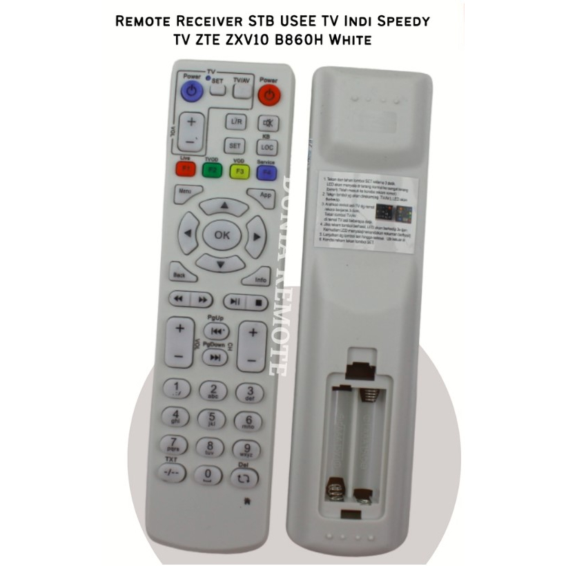 Jual Remot / Remote Receiver STB USEE TV Indi Speedy TV ZTE ZXV10 B860H ...