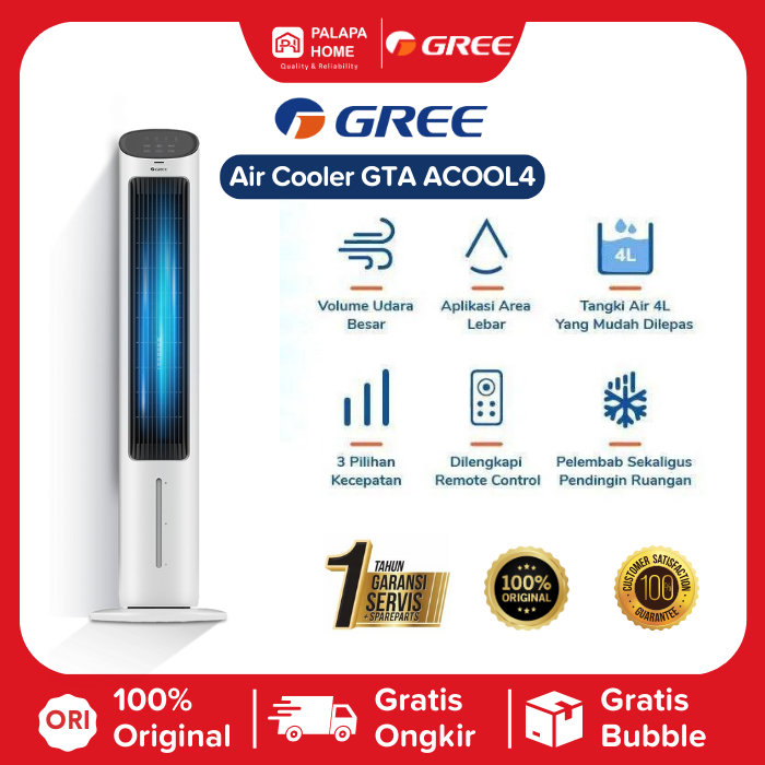 Jual GREE Air Cooler Tower Fan GTAACOOL4 4 Liter Kipas Penyejuk