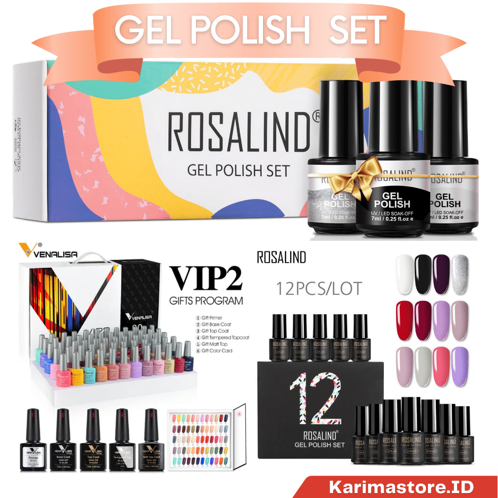 Jual [Original] 1 PAKET KUTEK GEL /SET Rosalind, Venalisa Set 12, 24