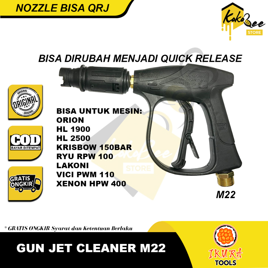 Jual IKURA TOOLS Gun Washer Jet Cleaner Tembakan Penyemprot Alat Mesin
